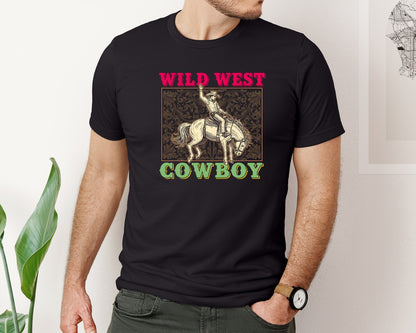 brand:Bella Canvas|color:Black|Ild West Cowboy Rodeo Tour Western Graphic T-Shirt