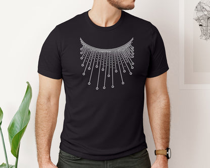 brand:Bella Canvas|color:Black|Necklace Rhinestone Templates Design 25 Graphic T-Shirt