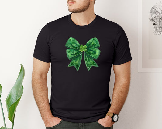 Green Bow Coquette St Patricks Day Graphic T-Shirt