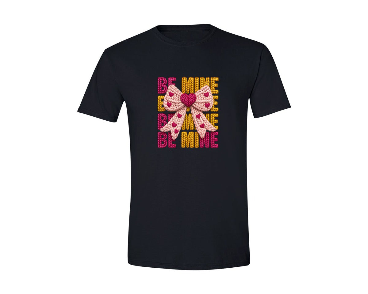 brand:Generic|color:Black|Crochet Valentines Day Coquette 2 Graphic T-Shirt