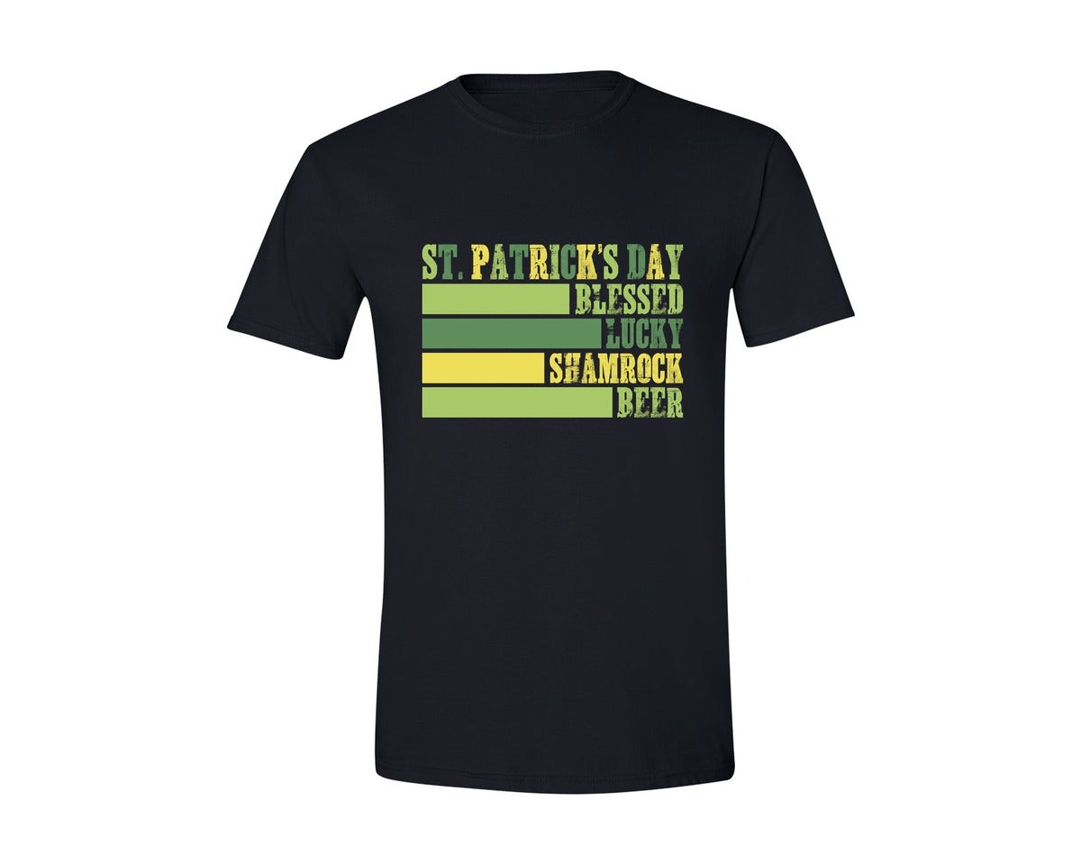 brand:Generic|color:Black|St Pattys Day Lucky Shamrock Lucky Graphic T-Shirt