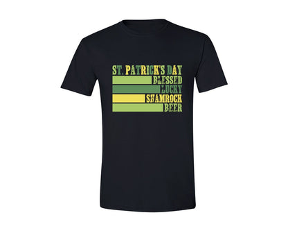 brand:Generic|color:Black|St Pattys Day Lucky Shamrock Lucky Graphic T-Shirt