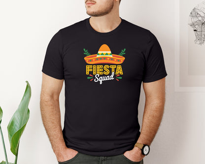 brand:Bella Canvas|color:Black|Fiesta Squad Cinco De Mayo Graphic T-Shirt