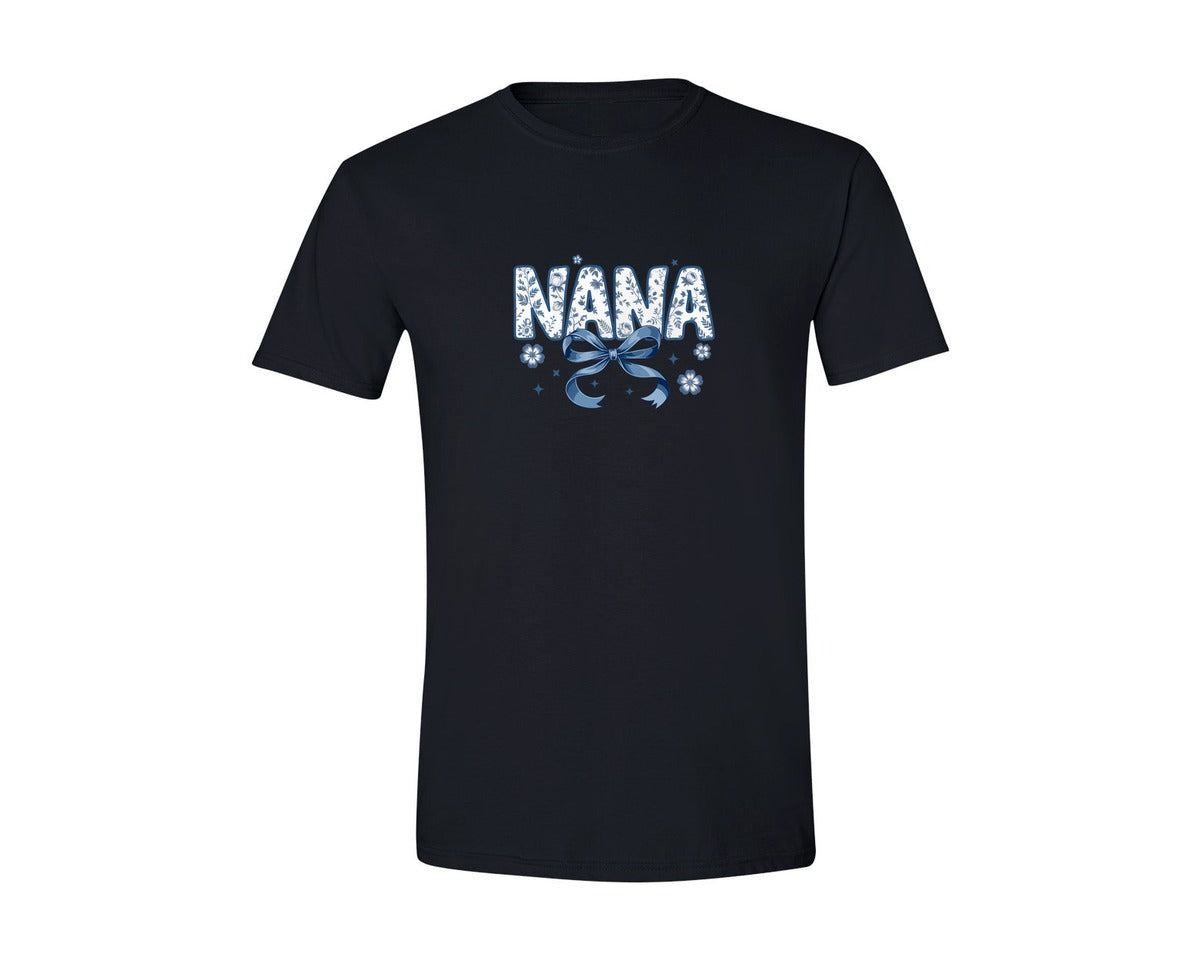 brand:Generic|color:Black|Nana Blue Chinoiserie Floral Shirt