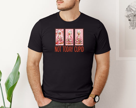 Not Today Cupid Goose Meme Valentine Graphic T-Shirt
