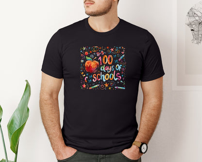 brand:Bella Canvas|color:Black|100 Days Of School Coquette 42 Graphic T-Shirt
