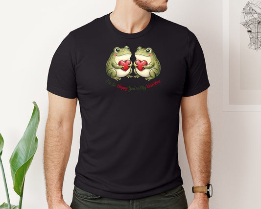 Romantic Frog Couple Valentine Graphic T-Shirt