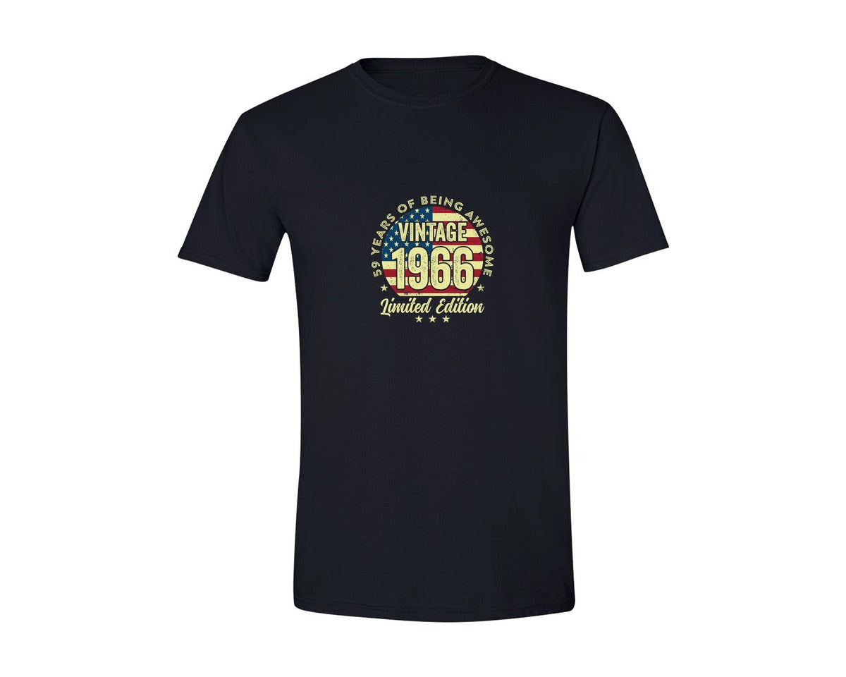 brand:Generic|color:Black|Vintage 1966 59Th Birthday Gifts Graphic T-Shirt