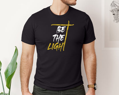brand:Bella Canvas|color:Black|Be The Light Jesus Tshirt Design Graphic T-Shirt