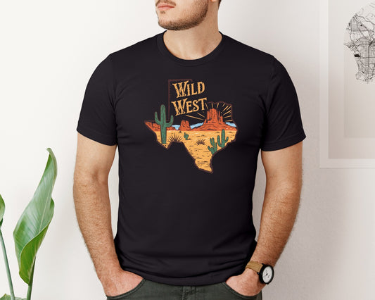 Wild West Texas Design Graphic T-Shirt
