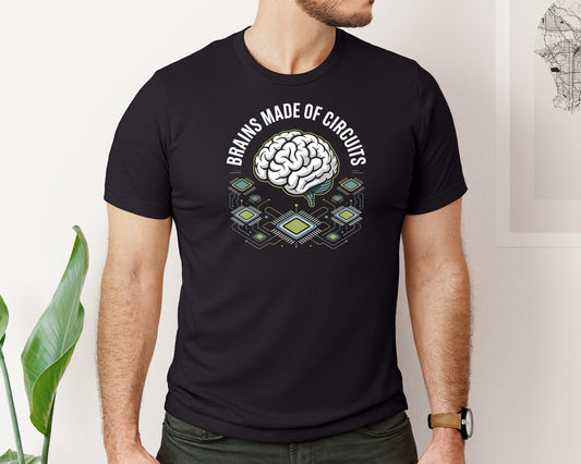Brains Made Of Circuits Ai Design Graphic T-Shirt