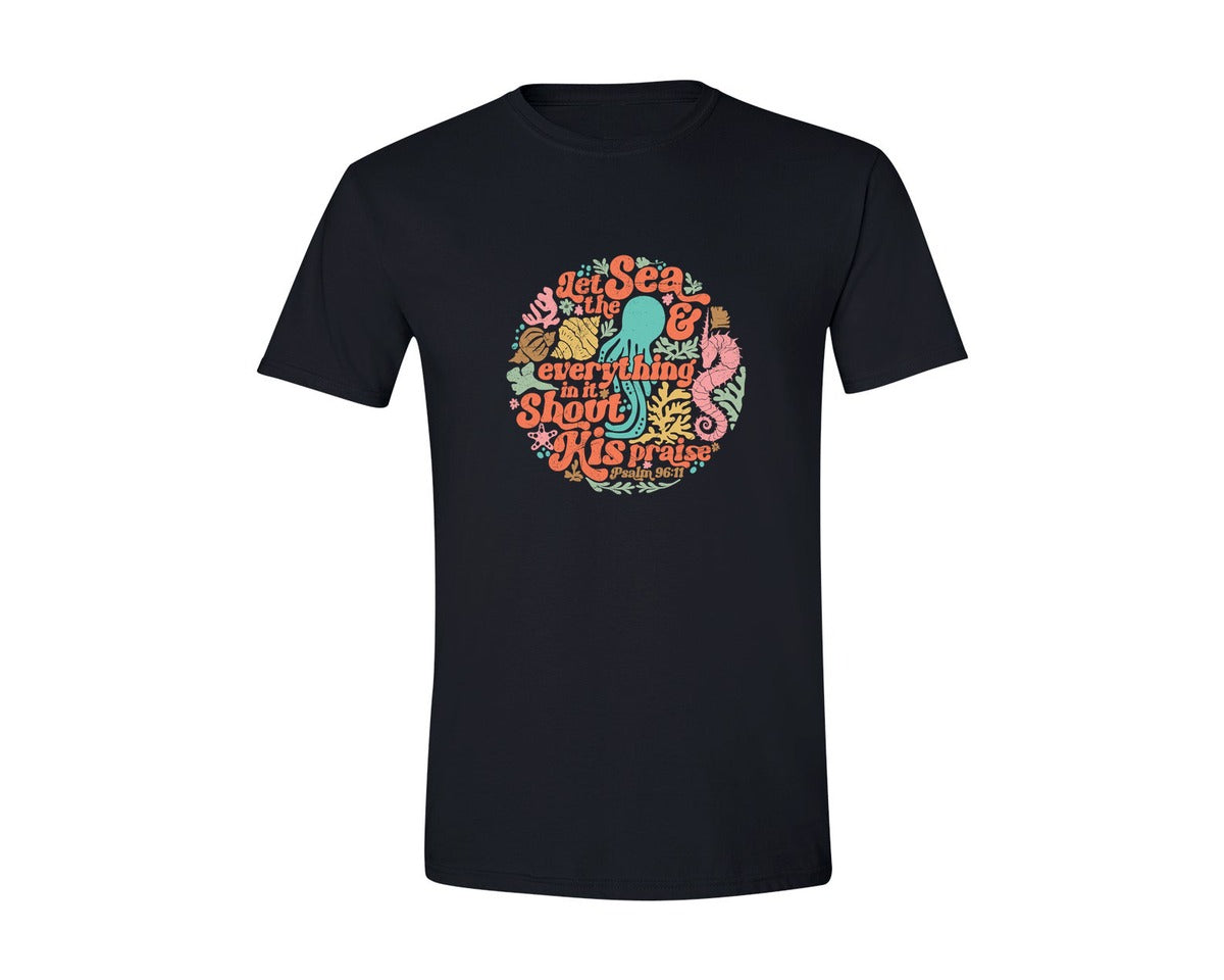 brand:Generic|color:Black|Christian Summer Religious Beach Graphic T-Shirt