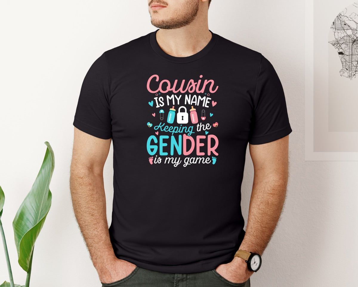 brand:Bella Canvas|color:Black|Keeping Gender Funny Gender Reveal Graphic T-Shirt
