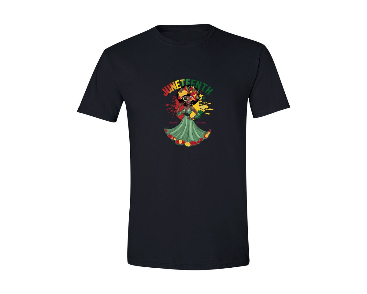brand:Generic|color:Black|1865 Girl Black History Juneteenth Graphic T-Shirt