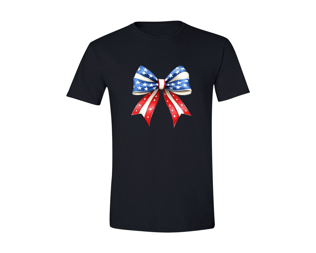 brand:Generic|color:Black|4Th Of July Bow Design T Shirt 7 Graphic T-Shirt