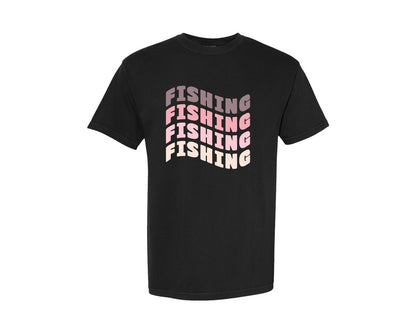 brand:Comfort Colors|color:Black|Retro Fishing T Shirt Design Graphic T-Shirt