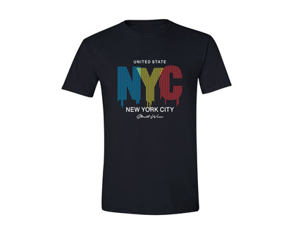 brand:Generic|color:Black|Nyc United State Graphic T-Shirt