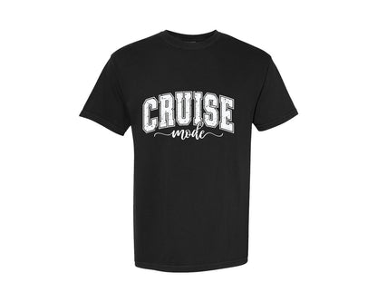 brand:Comfort Colors|color:Black|Cruise Mode Retro Cruise Varsity Graphic T-Shirt