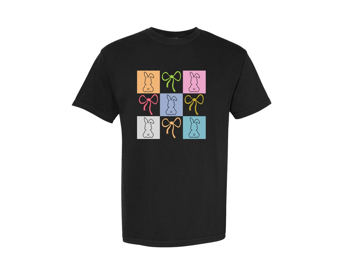 brand:Comfort Colors|color:Black|Girly Easter Shirt Christian Easter Graphic T-Shirt