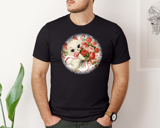 Vintage Valentine Round Tshirt 23 Graphic T-Shirt