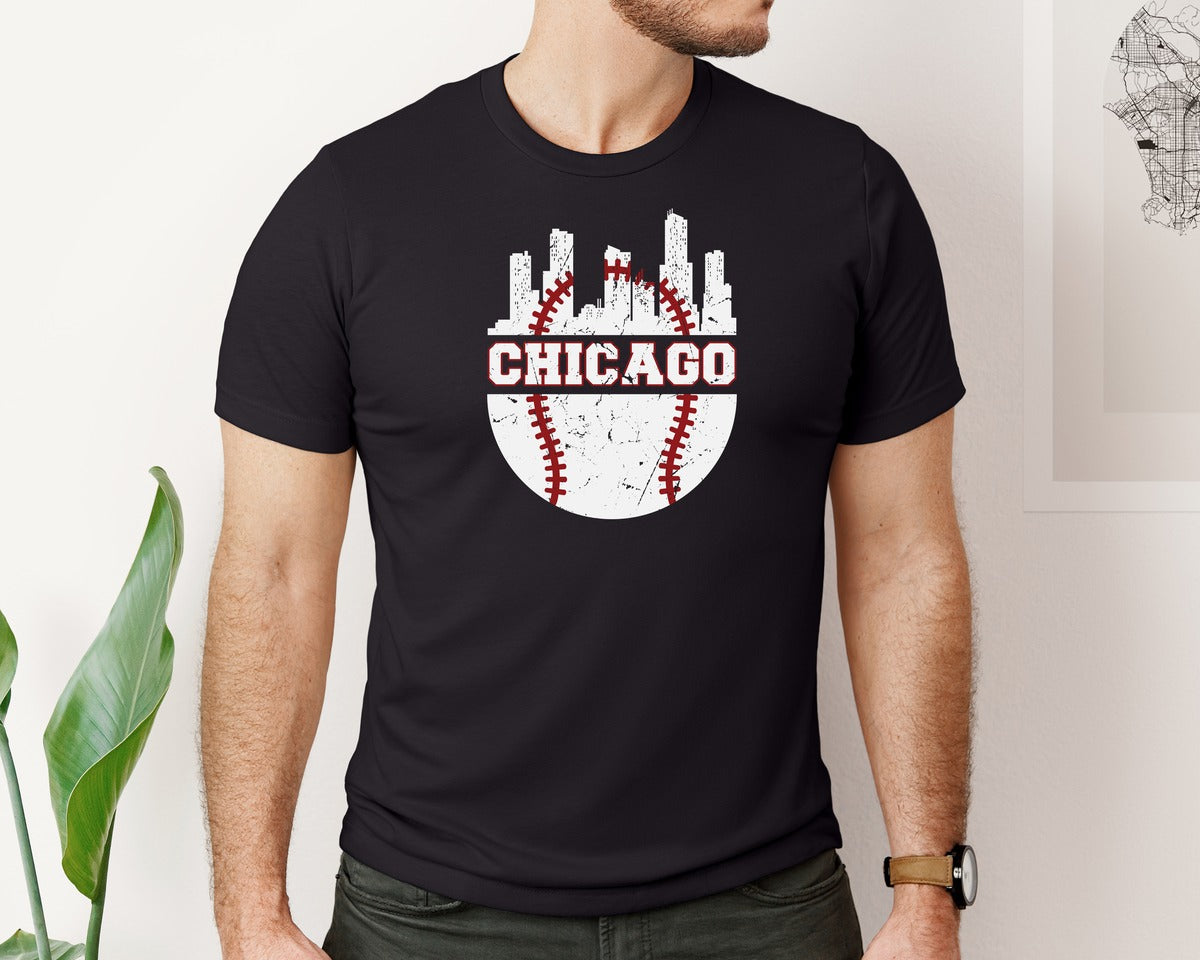 brand:Bella Canvas|color:Black|Chicago 13 Graphic T-Shirt