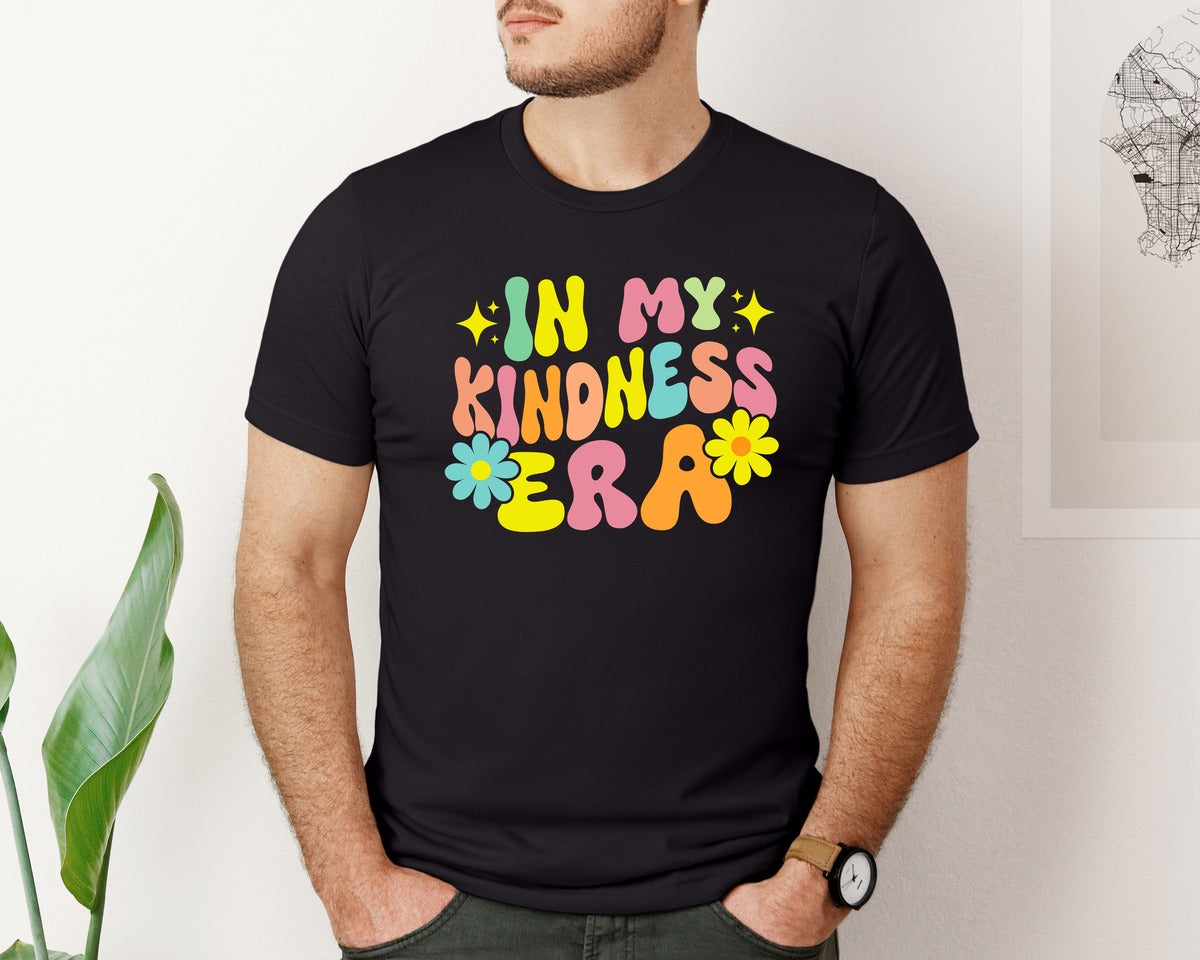 brand:Bella Canvas|color:Black|In My Kindness Era Retro T Shirt Graphic T-Shirt