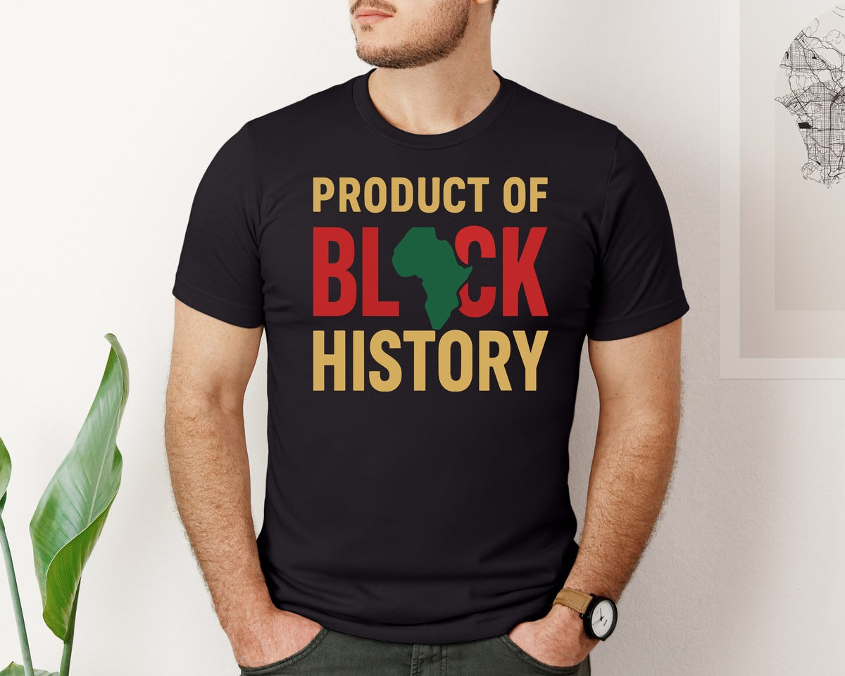 brand:Bella Canvas|color:Black|Product Of Black History 11 Graphic T-Shirt