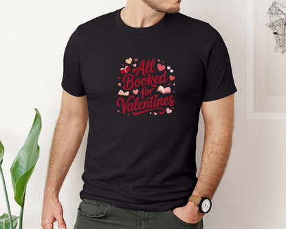 brand:Bella Canvas|color:Black|All Booked For Valentines 1 Graphic T-Shirt