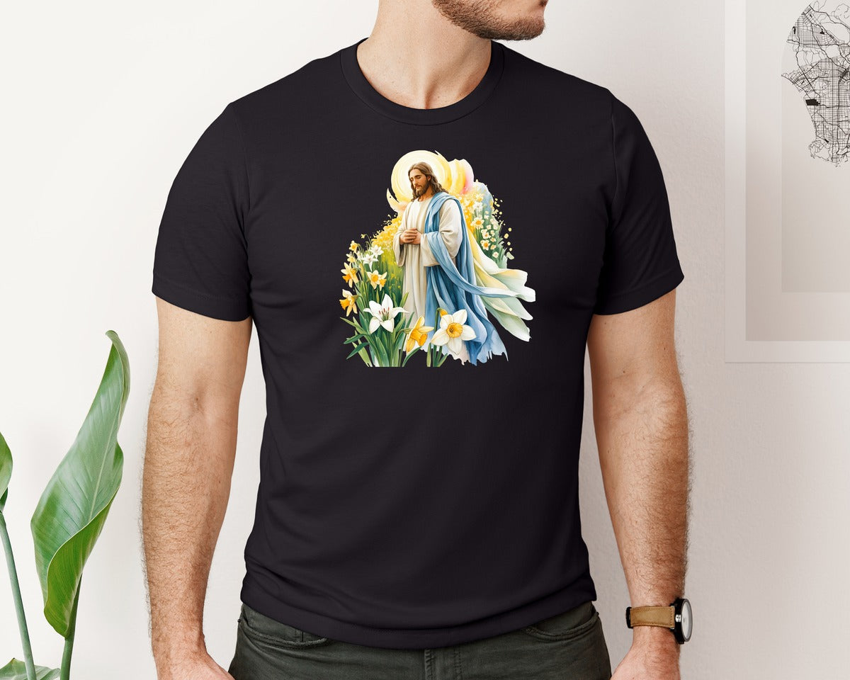 brand:Bella Canvas|color:Black|Jesus Christ 15 Graphic T-Shirt