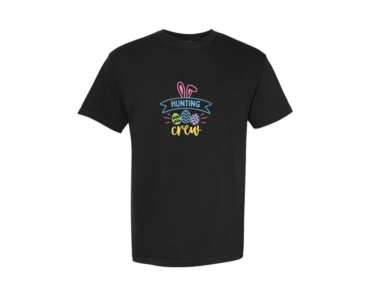 brand:Comfort Colors|color:Black|Hunting Crew Easter 5 Graphic T-Shirt
