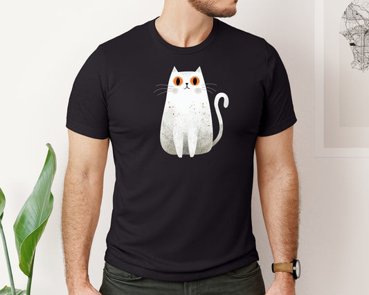Halloween Ghost And Cat 18 Graphic T-Shirt