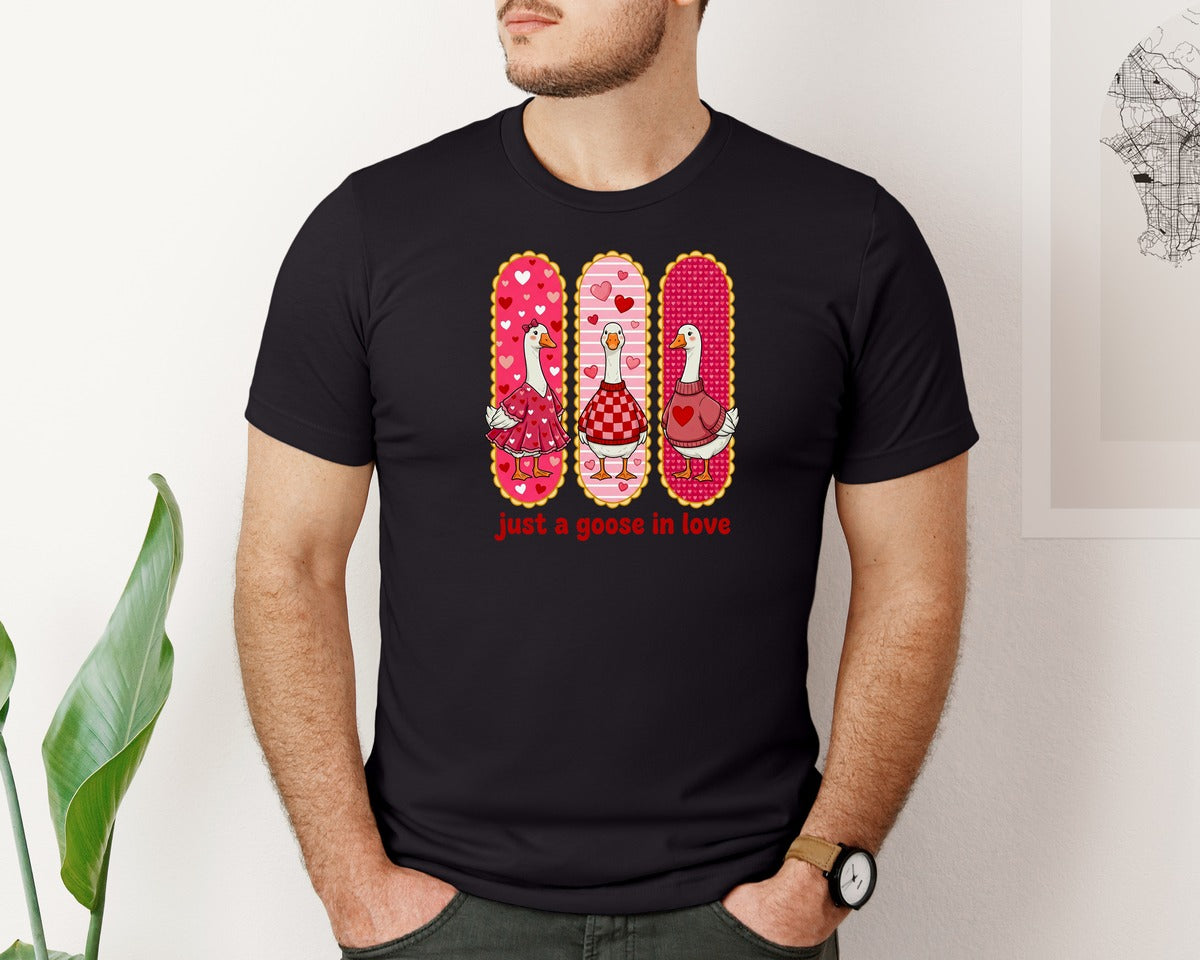 brand:Bella Canvas|color:Black|Silly Goose Love Valentine Graphic T-Shirt