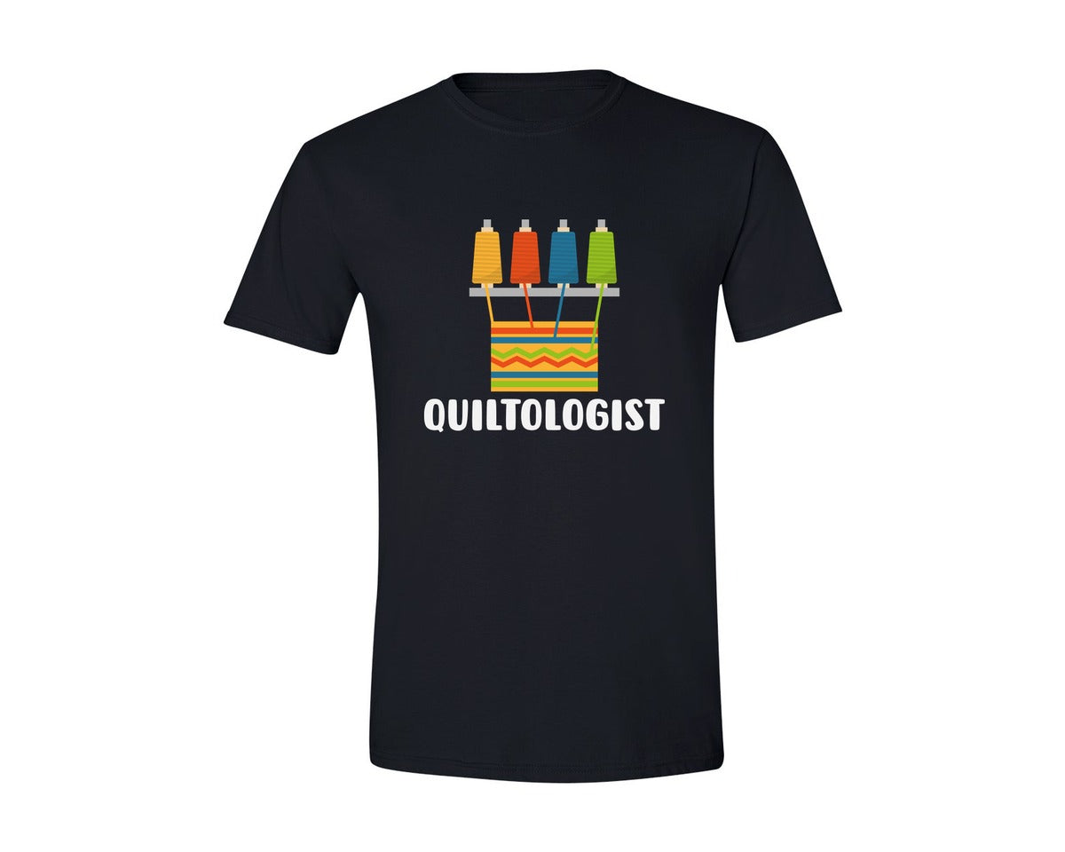 brand:Generic|color:Black|Quiltologist Funny Quilting Graphic T-Shirt