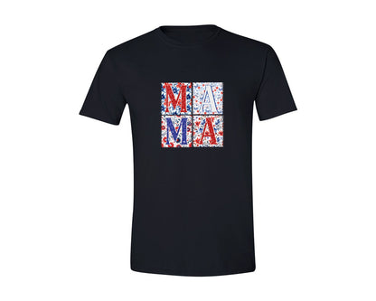 brand:Generic|color:Black|4Th Of July Mama Patriotic Mom Graphic T-Shirt