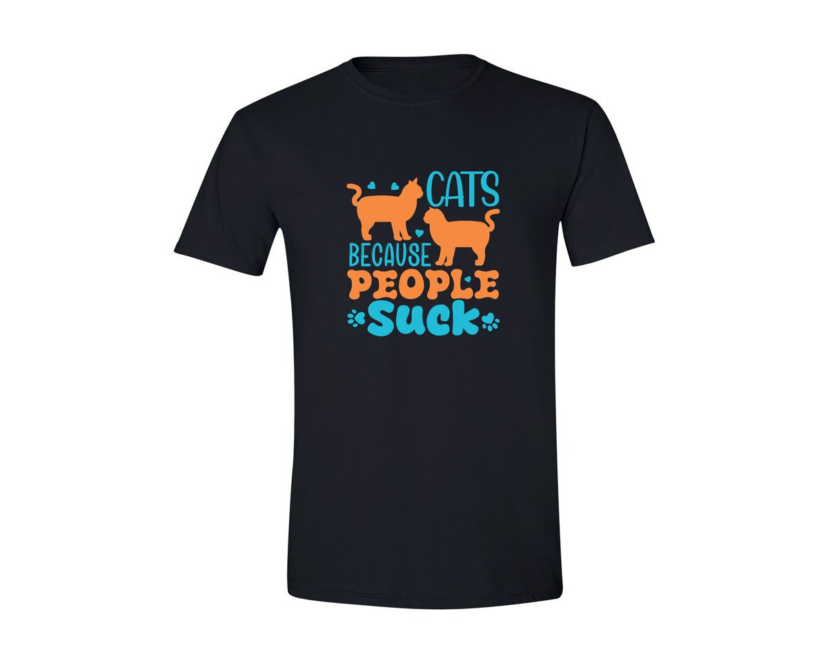 brand:Generic|color:Black|Cats Because People Suck T Shirt 10 Graphic T-Shirt