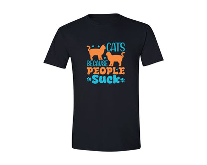 brand:Generic|color:Black|Cats Because People Suck T Shirt 10 Graphic T-Shirt
