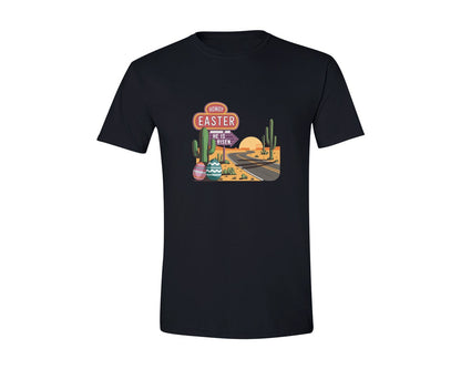 brand:Generic|color:Black|Howdy Easter Western Desert Easter 3 Graphic T-Shirt