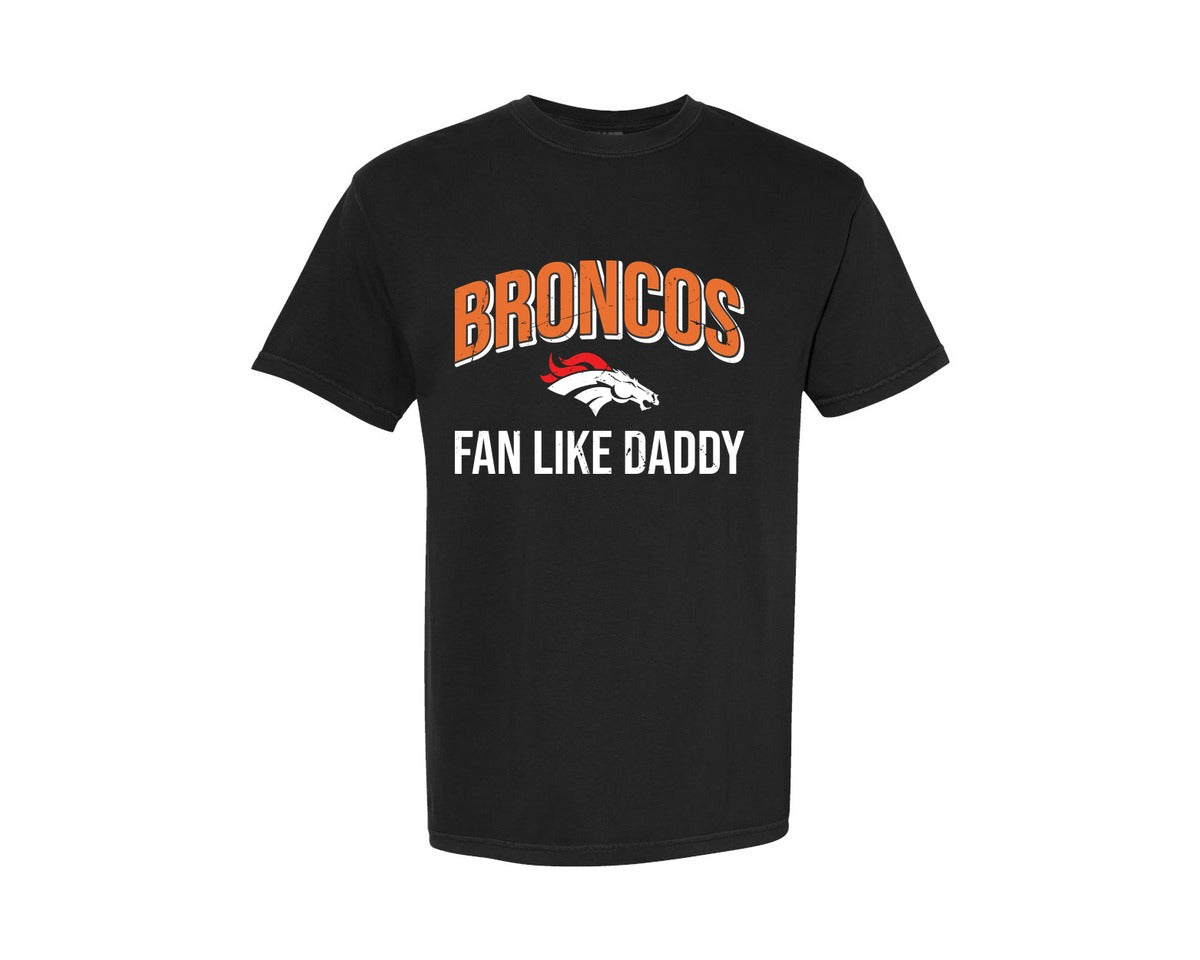 brand:Comfort Colors|color:Black|Broncos Fan Like Daddy File Graphic T-Shirt