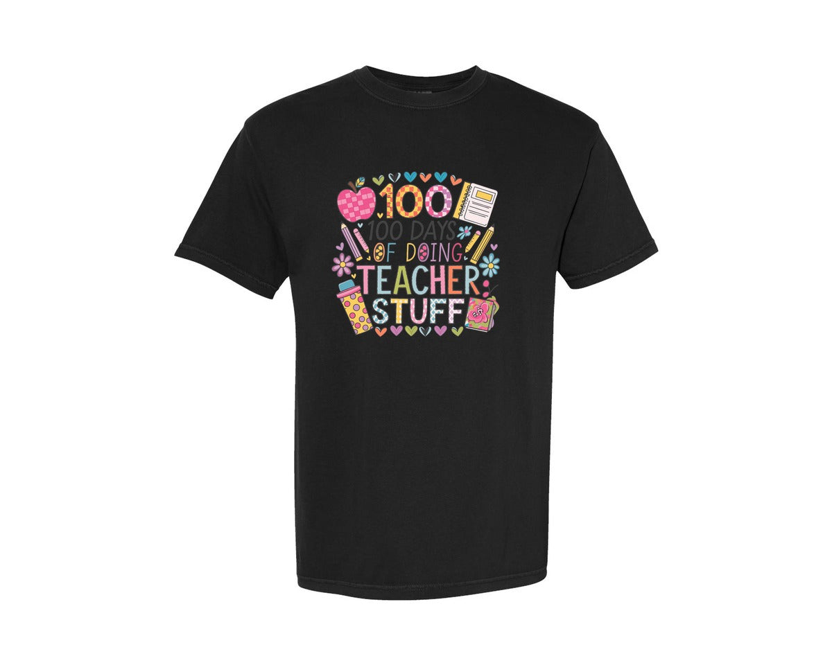 brand:Comfort Colors|color:Black|100 Days Of School 57 Graphic T-Shirt