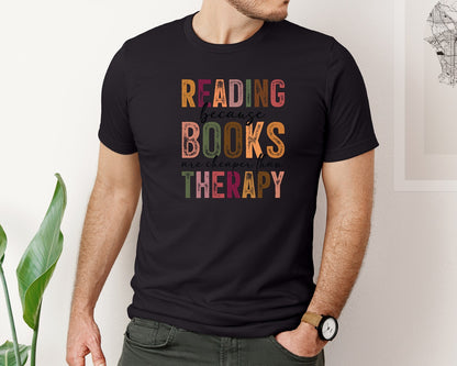 brand:Bella Canvas|color:Black|Book Shirt Reading Because Books Graphic T-Shirt