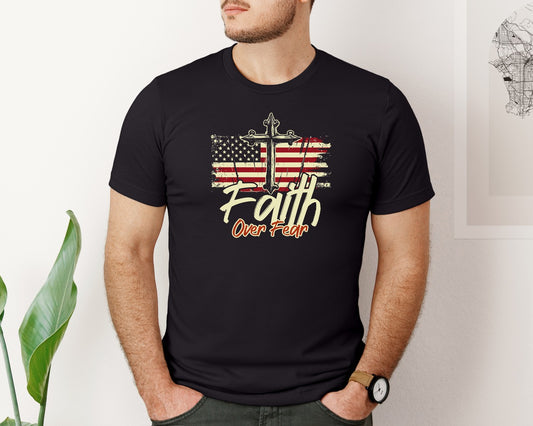 America Pride Us Flag Faith Graphic T-Shirt
