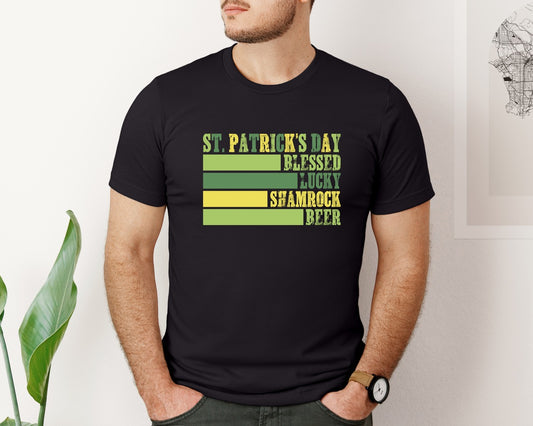 St Pattys Day Lucky Shamrock Lucky Graphic T-Shirt