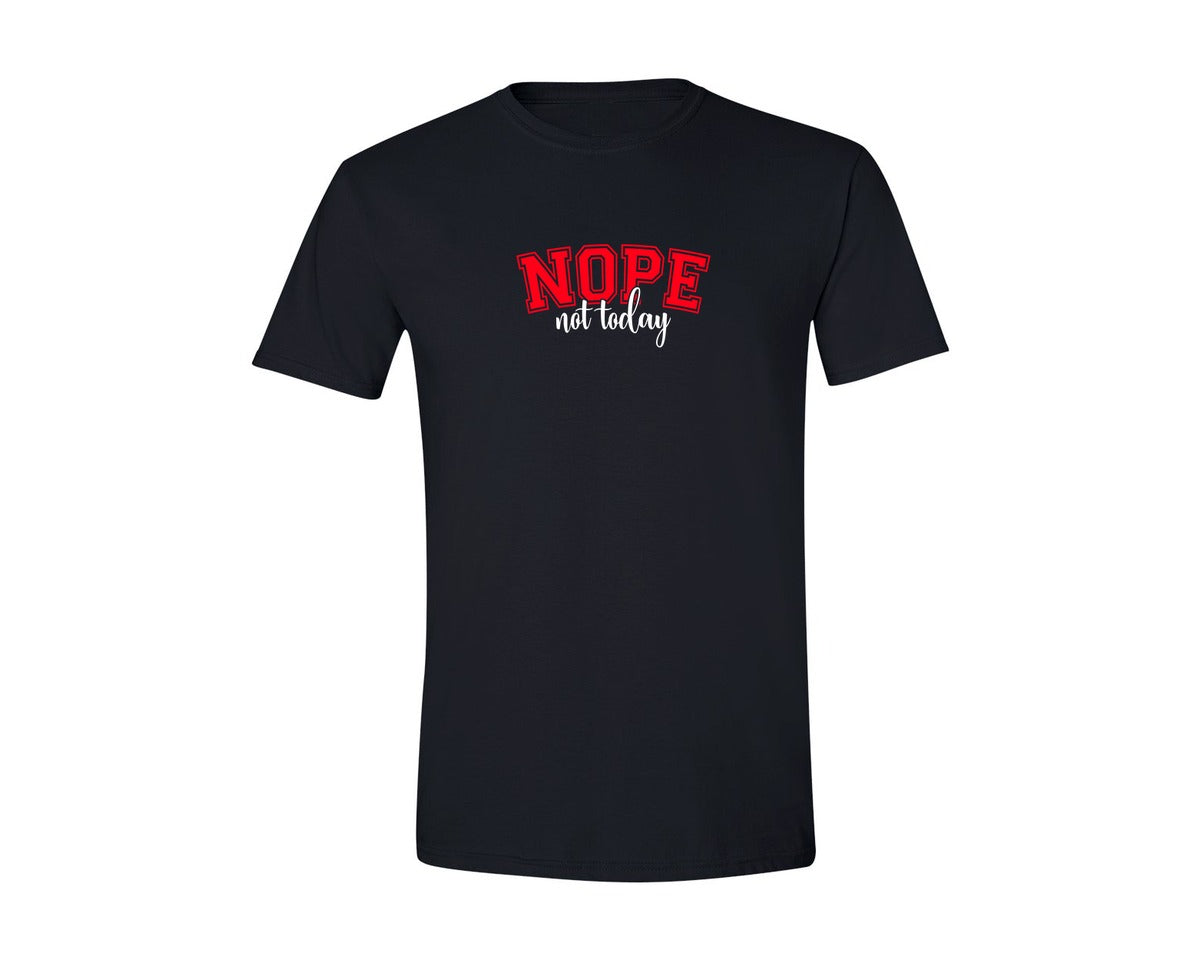 brand:Generic|color:Black|Nope Not Today Sarcastic Funny 2 Graphic T-Shirt