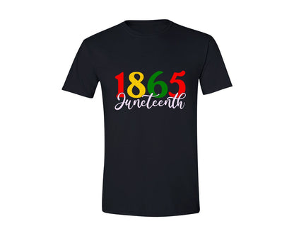 brand:Generic|color:Black|1865 Juneteenth Black History Desig Graphic T-Shirt