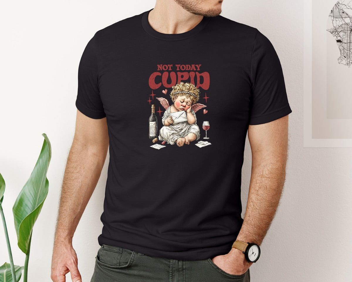 brand:Bella Canvas|color:Black|Funny Valentines Day Graphic T-Shirt