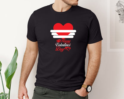 brand:Bella Canvas|color:Black|Happy Valentines Day T Shirt Design Graphic T-Shirt