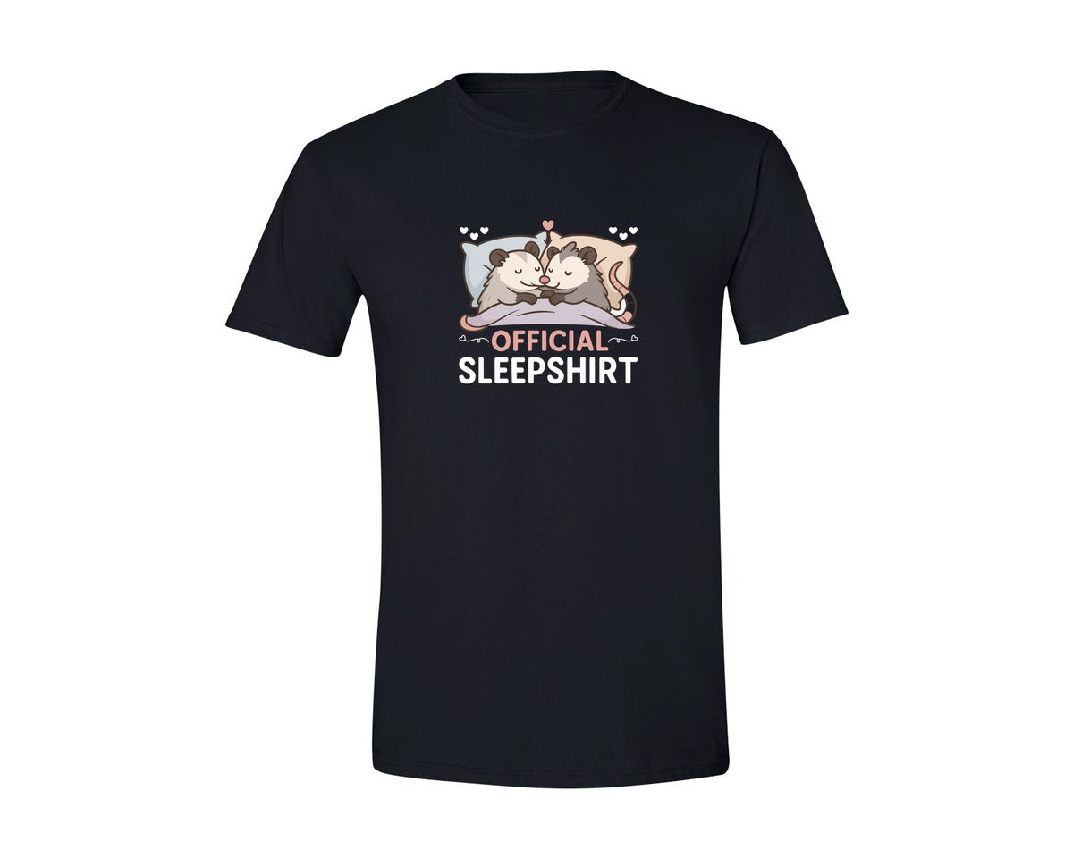 brand:Generic|color:Black|Cute Opossum Official Sleep T Shirt Graphic T-Shirt