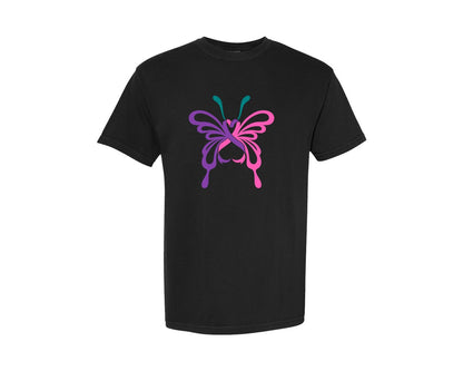 brand:Comfort Colors|color:Black|Thyroid Cancer Awareness Ribbon Graphic T-Shirt