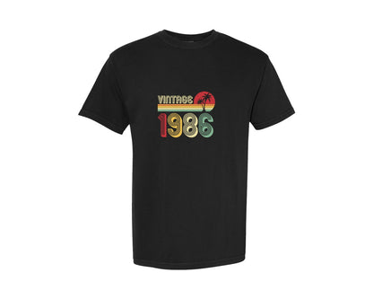 brand:Comfort Colors|color:Black|Vintage 1986 39Th Birthday Gifts 5 Graphic T-Shirt