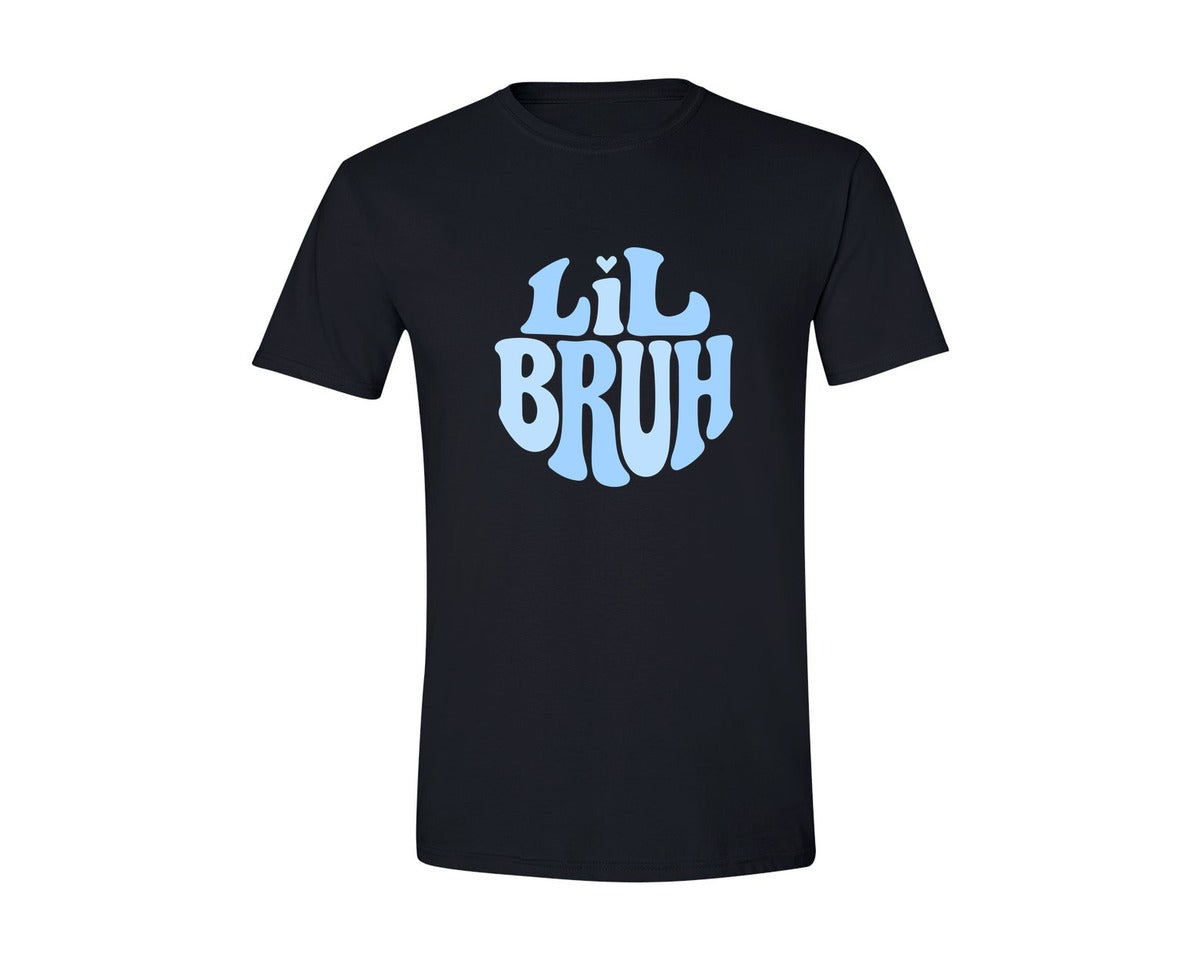 brand:Generic|color:Black|Lil Bruh Retro Little Brother Graphic T-Shirt